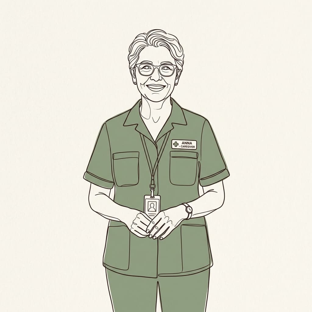 Retrato fineline de Carmen Silva